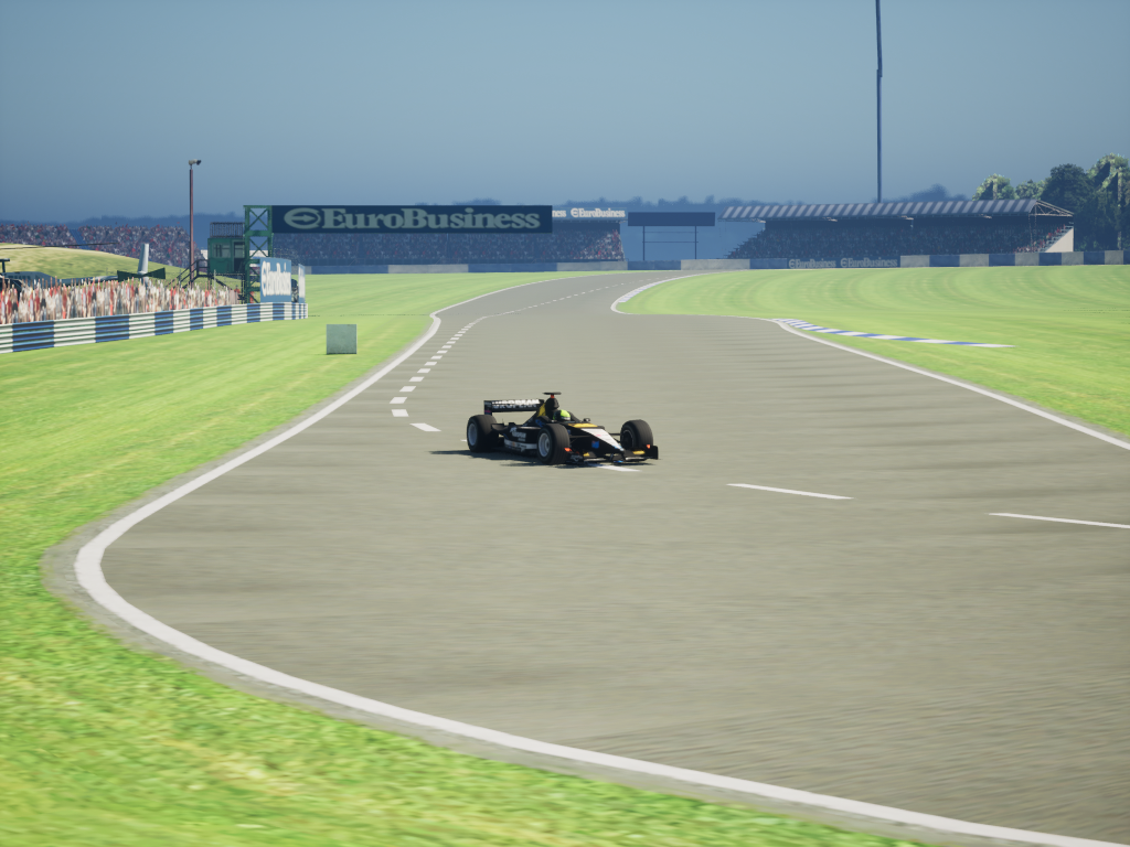 Grand Prix 4 Unreal development capture of a Formula One car on track